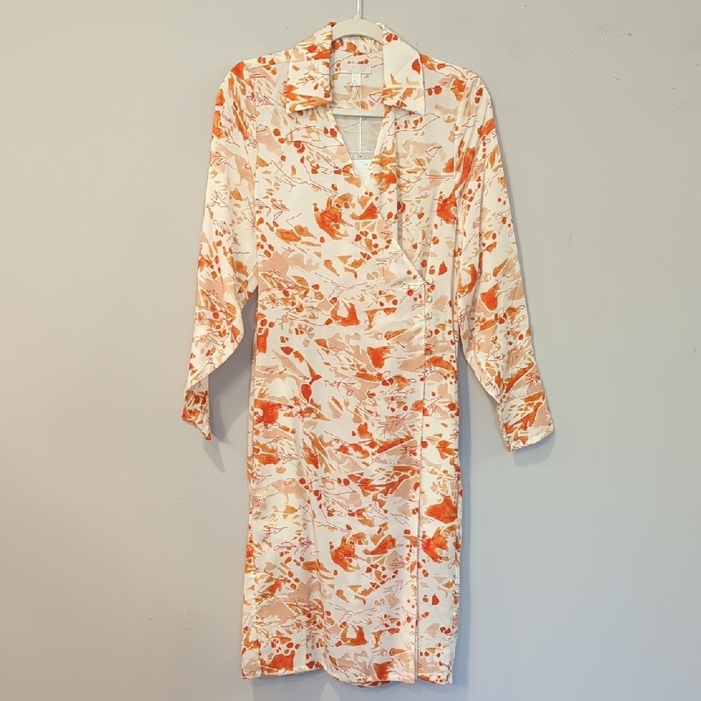 NWT‎ COS Tailored Wrap Dress Long Sleeve Midi Lycocell size 2 - Picture 2 of 16